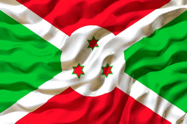 National flag of Burundi Background with flag of Burundi
