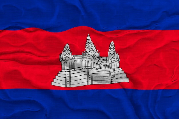 National flag of Cambodia Background with flag of Cambodia