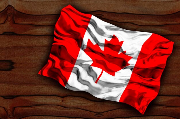 National Flag of Canada Background with flag of Canada