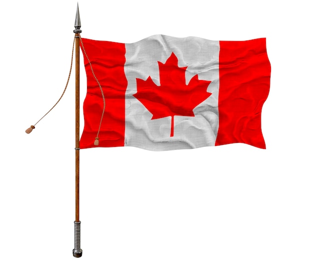 National Flag of Canada Background with flag of Canada