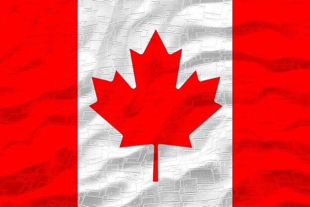 カナダの国旗とカナダの背景の国旗