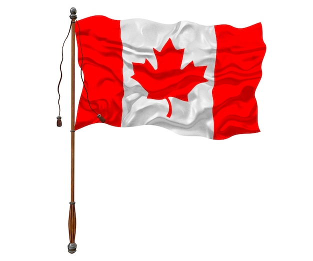 Photo national flag of canada background with flag of canada