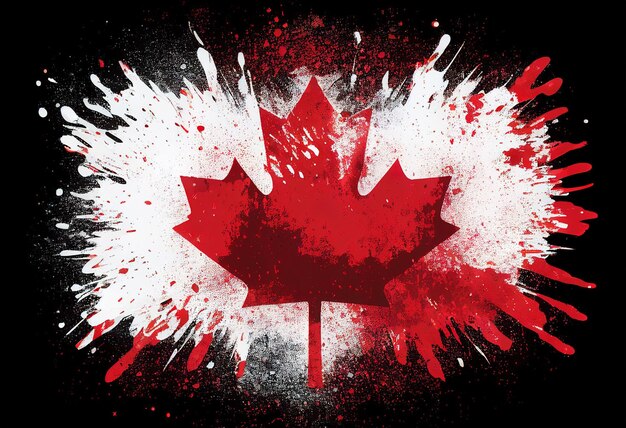 캐나다의 국기 일러스트 Ai 생성