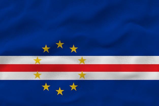 National flag of Cape Verde Background with flag of Cape Verde