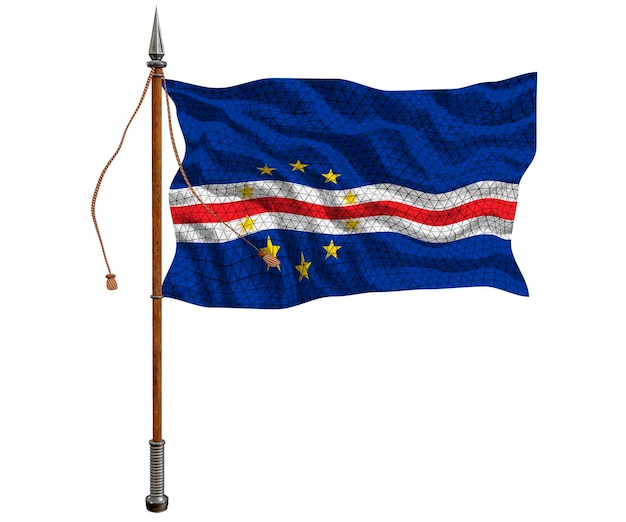 National flag of Cape Verde Background with flag of Cape Verde