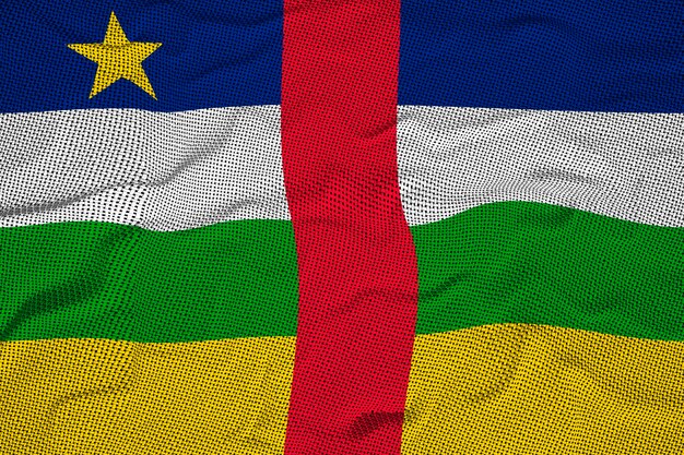 Photo national flag of central arican republic background with flag of central arican republic