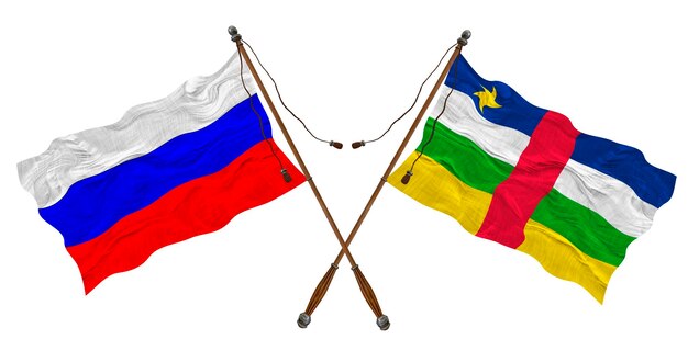 中央アリカ共和国とロシアの国旗 デザイナーの背景