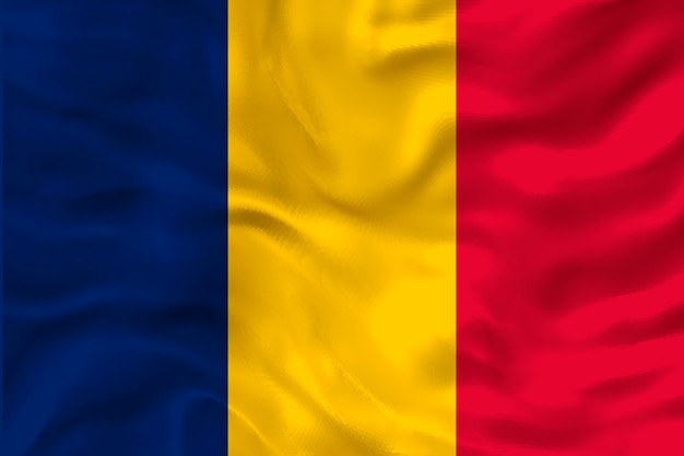 Государственный флаг Чада Фон с флагом Чада