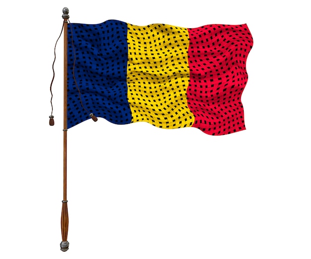 Photo national flag of chad background with flag of chad