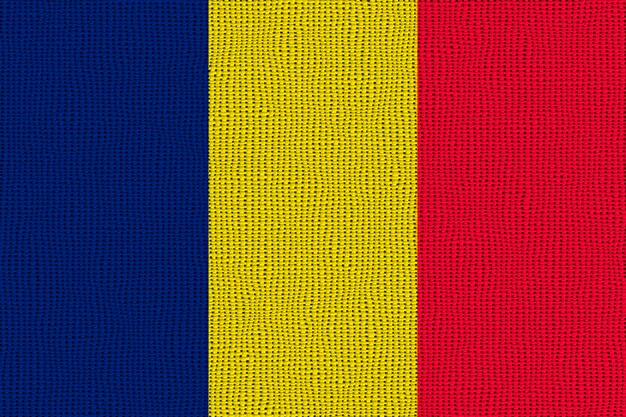 Photo national flag of chad background with flag of chad