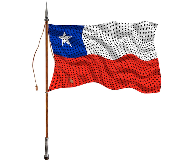 チリの国旗とチリの背景の国旗