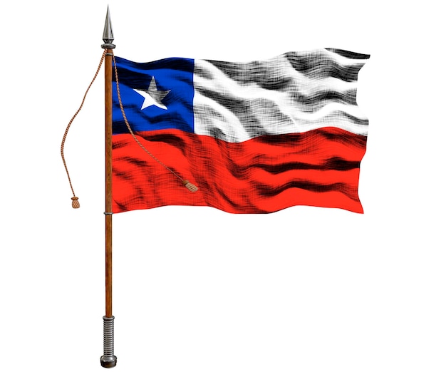 National flag of Chile Background with flag of Chile