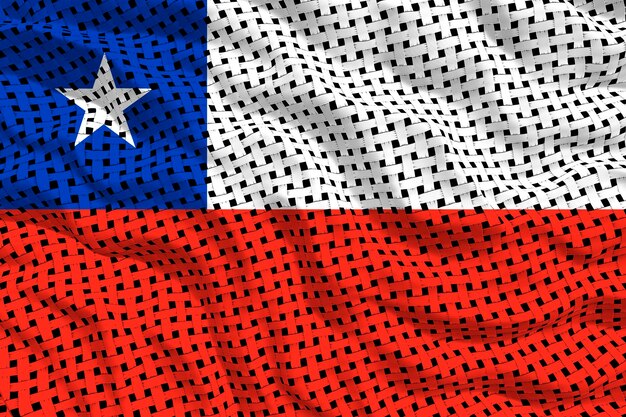 National flag of chile background with flag of chile