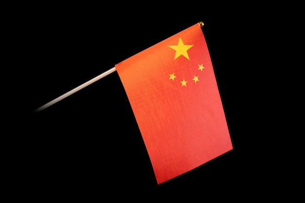 National flag of china on a black background