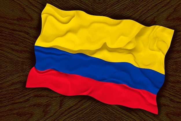 National flag of Colombia Background with flag of Colombia