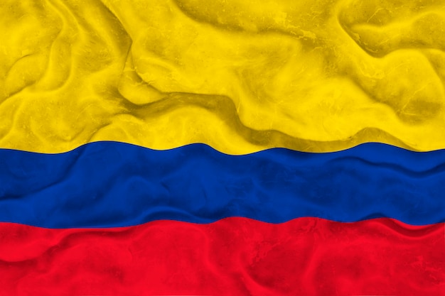 Photo national flag of colombia background with flag of colombia