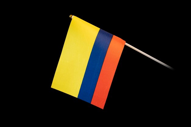 National flag of columbia on a black background