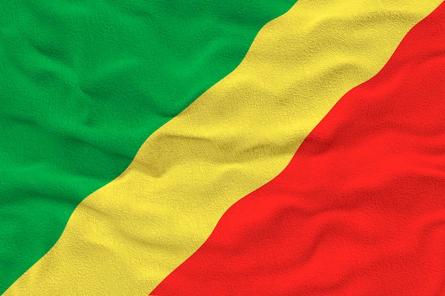 Photo national flag of congo brazzaville background with flag of congo brazzaville