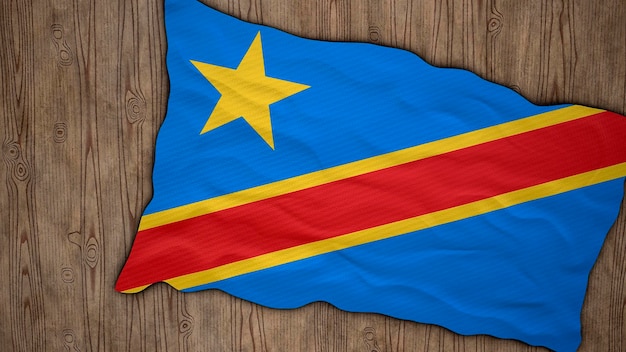 콩고 민주 공화국의 국기와 함께 콩고 민주 공화국 배경의 국기
