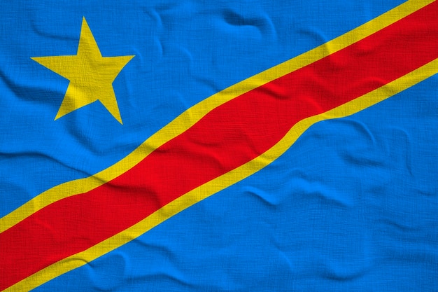 Photo national flag of congo democratic republic background with flag of congo democratic republic