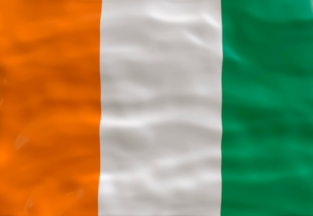 National flag of Cote d'Ivoire Background with flag of Cote d'Ivoire