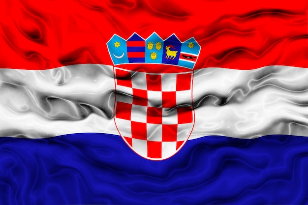 National flag of Croatia Background with flag of Croatia