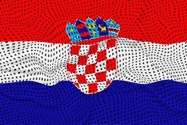 National flag of Croatia Background with flag of Croatia