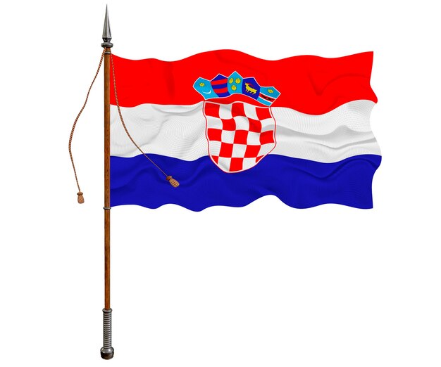 National flag of Croatia Background with flag of Croatia