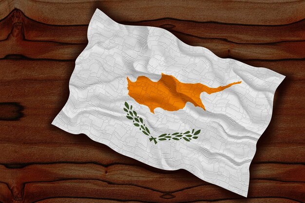 National flag of cyprus background with flag of cyprus