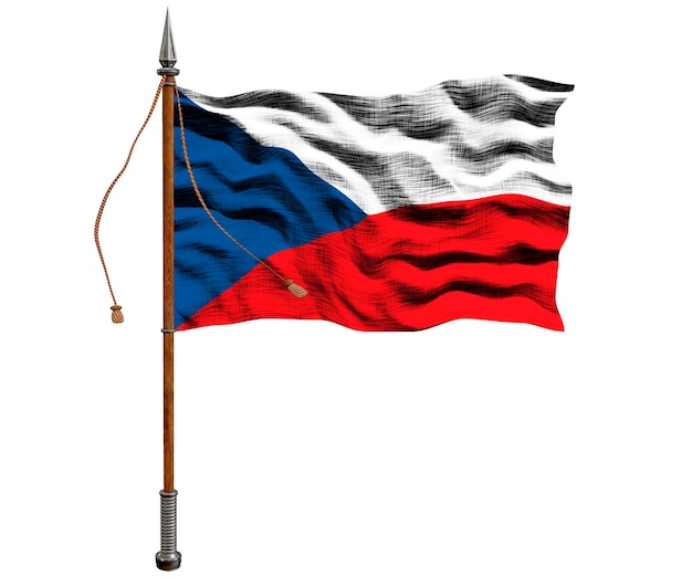 National Flag Czech Republic Background with flag of Czech Republic