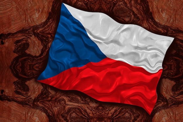 National Flag Czech Republic Background with flag of Czech Republic