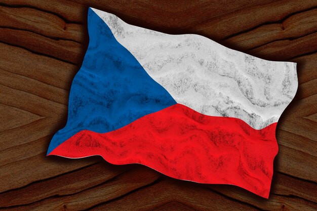 National Flag Czech Republic Background with flag of Czech Republic