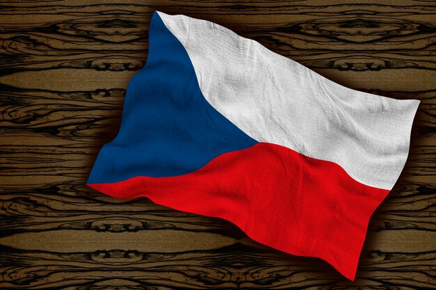 写真 チェコ共和国の国旗と国旗チェコ共和国の背景