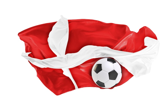 The national flag of Danmark.