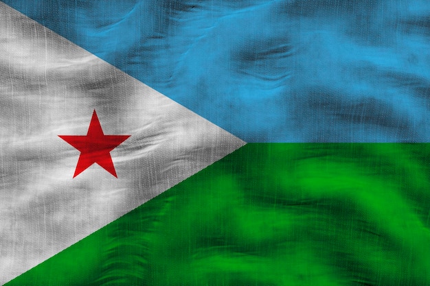 National flag of Djibouti Background with flag of of Djibouti