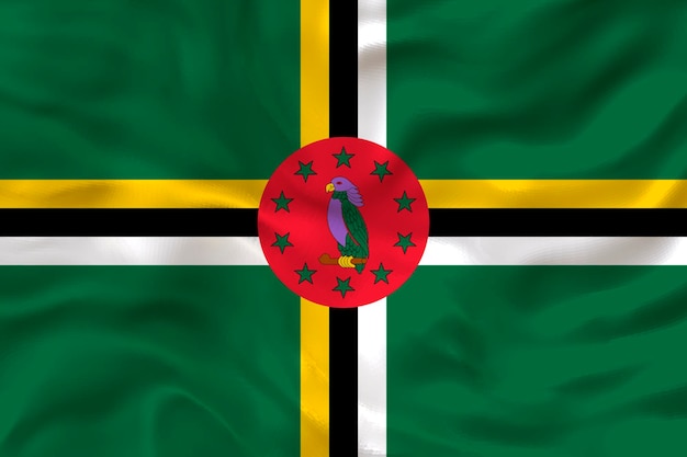 National flag of Dominica Background with flag of Dominica