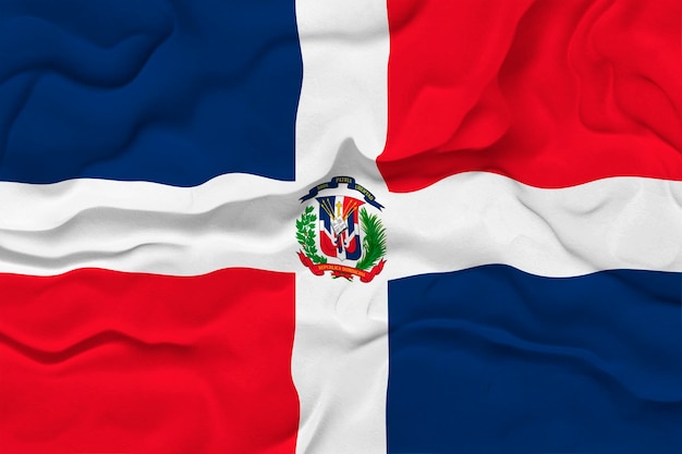 National flag of Dominican Republic Background with flag of Dominican Republic