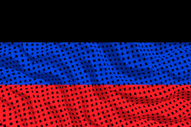 ドネツク人民共和国の国旗とドネツク人民共和国の背景の国旗