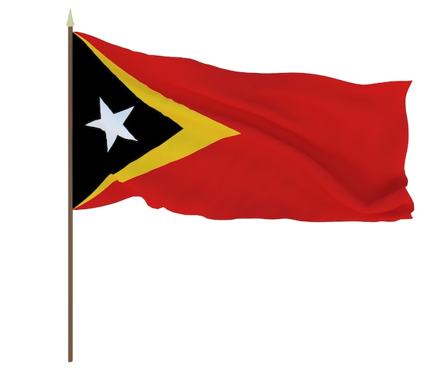 National flag of East Timor Background for editors and designers National holiday