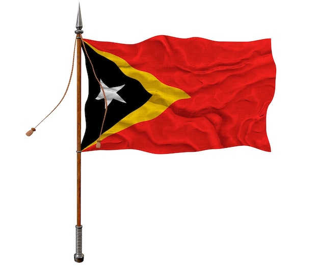 National flag of East Timor Background with flag o of East Timor