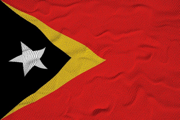 Photo national flag of east timor background with flag o of east timor