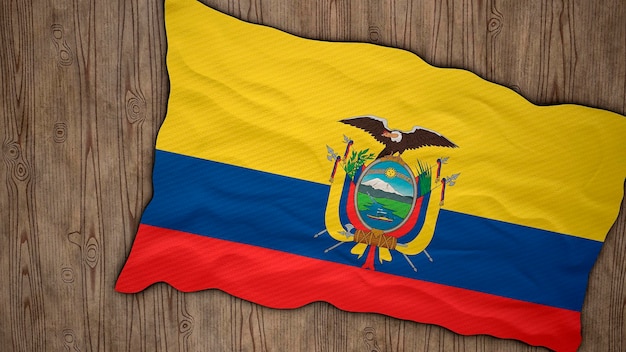 National flag of Ecuador Background with flag of Ecuador