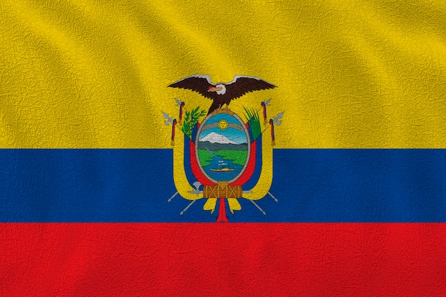 National flag of ecuador background with flag of ecuador