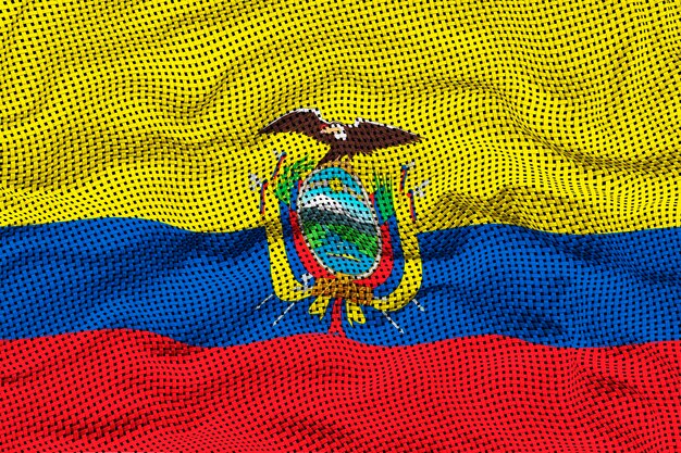 National flag of ecuador background with flag of ecuador