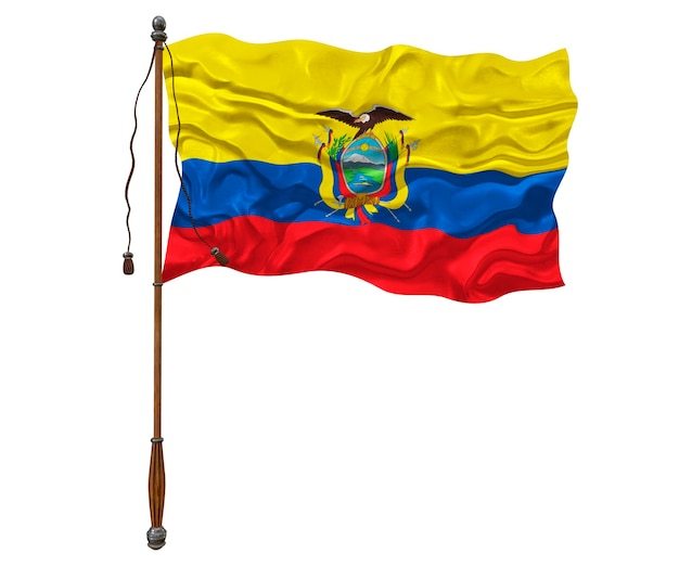 National flag of Ecuador Background with flag of Ecuador