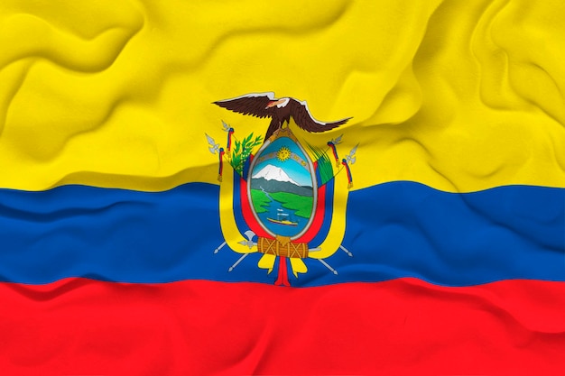 National flag of ecuador background with flag of ecuador