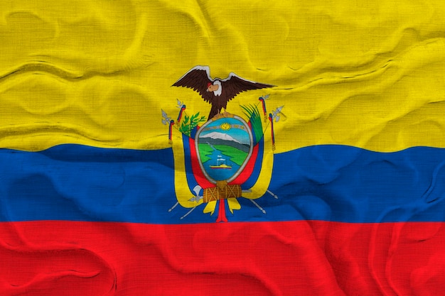 National flag of Ecuador Background with flag of Ecuador