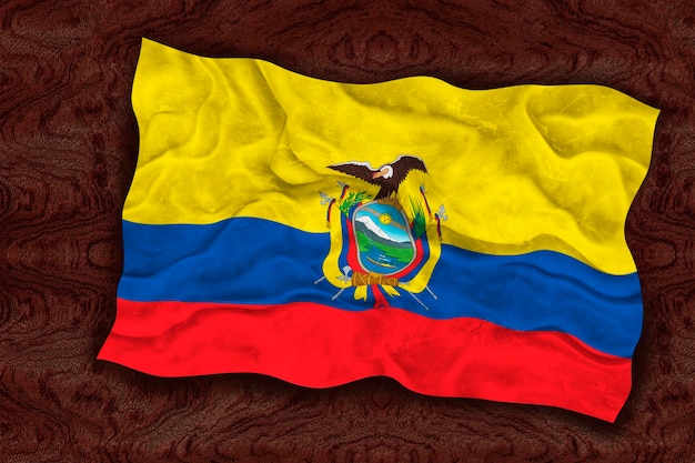 National flag of Ecuador Background with flag of Ecuador