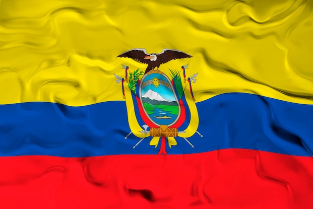 Photo national flag of ecuador background with flag of ecuador