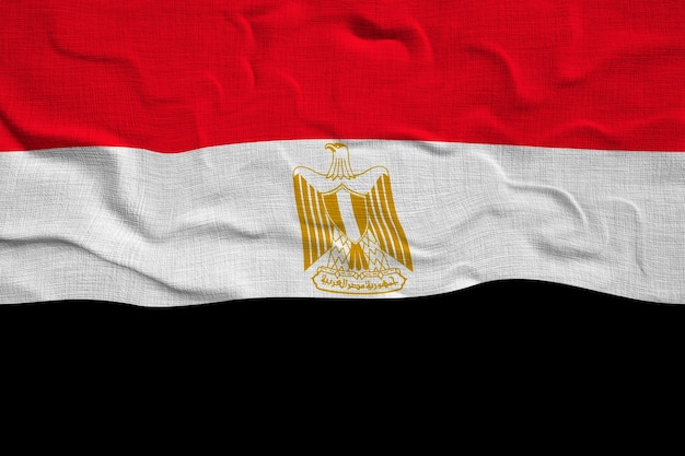 이집트의 국기와 이집트 배경의 국기